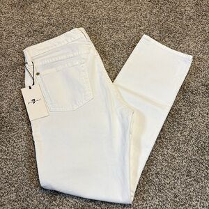 7 for all mankind white jeans